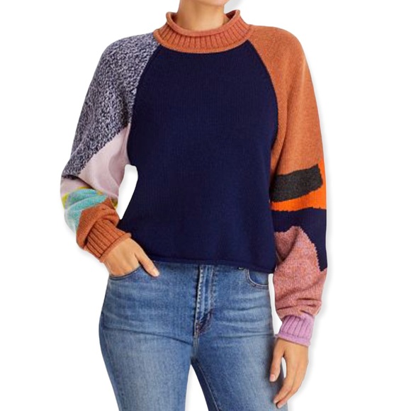 See By Chloe Sweaters - See by Chloe Intarsia Patchwork Sweater